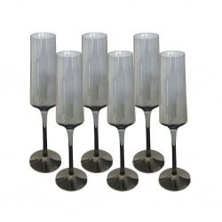 Champagne Glass 6 pcs Grey