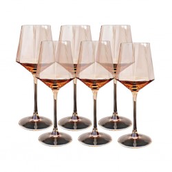 Pinot Wine Glass 6 pcs Amber
