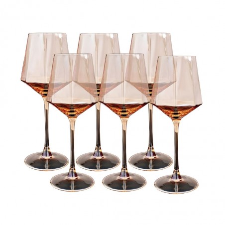 Pinot Wine Glass 6 pcs Amber