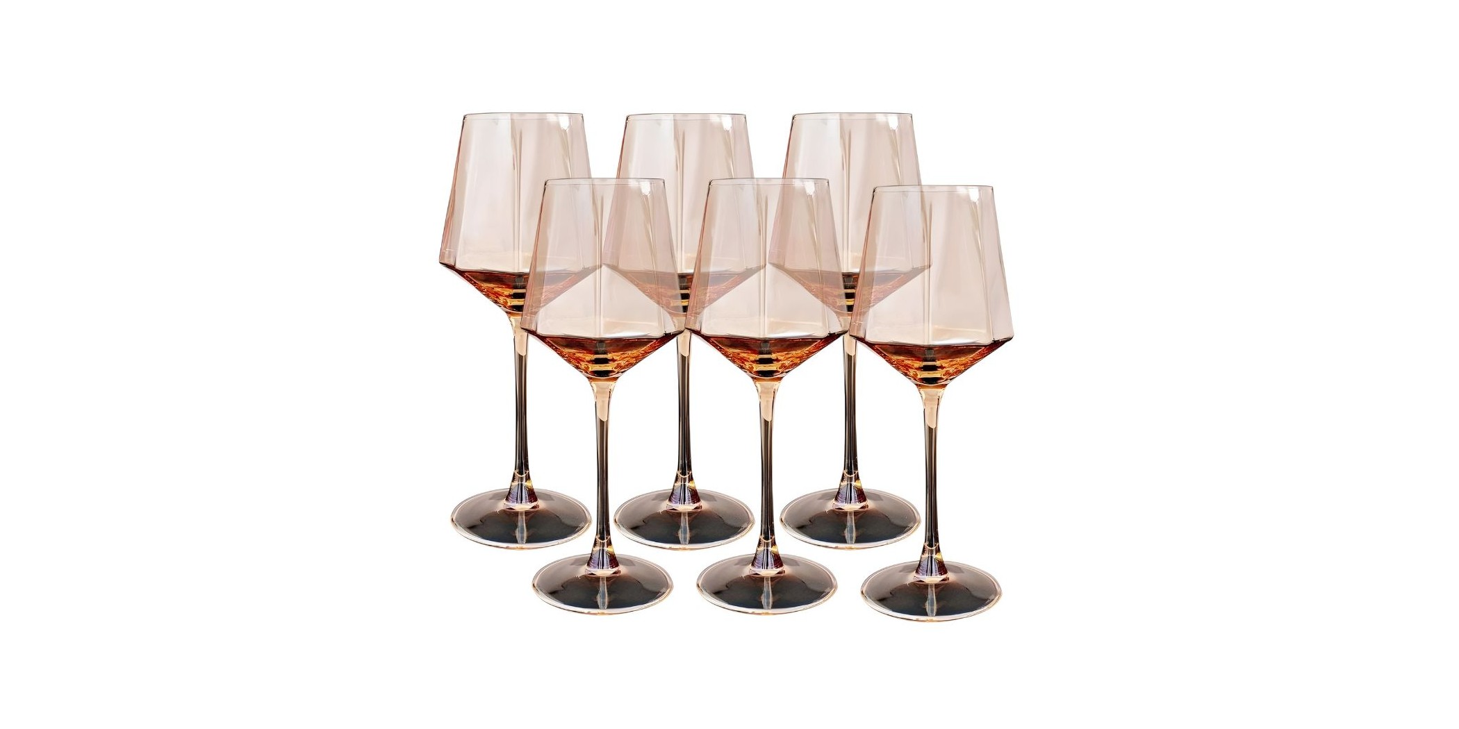 Pinot Wine Glass 6 pcs Amber