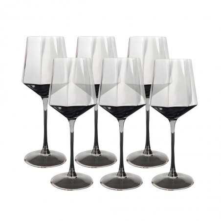Pinot Wine Glass 6 pcs Grey