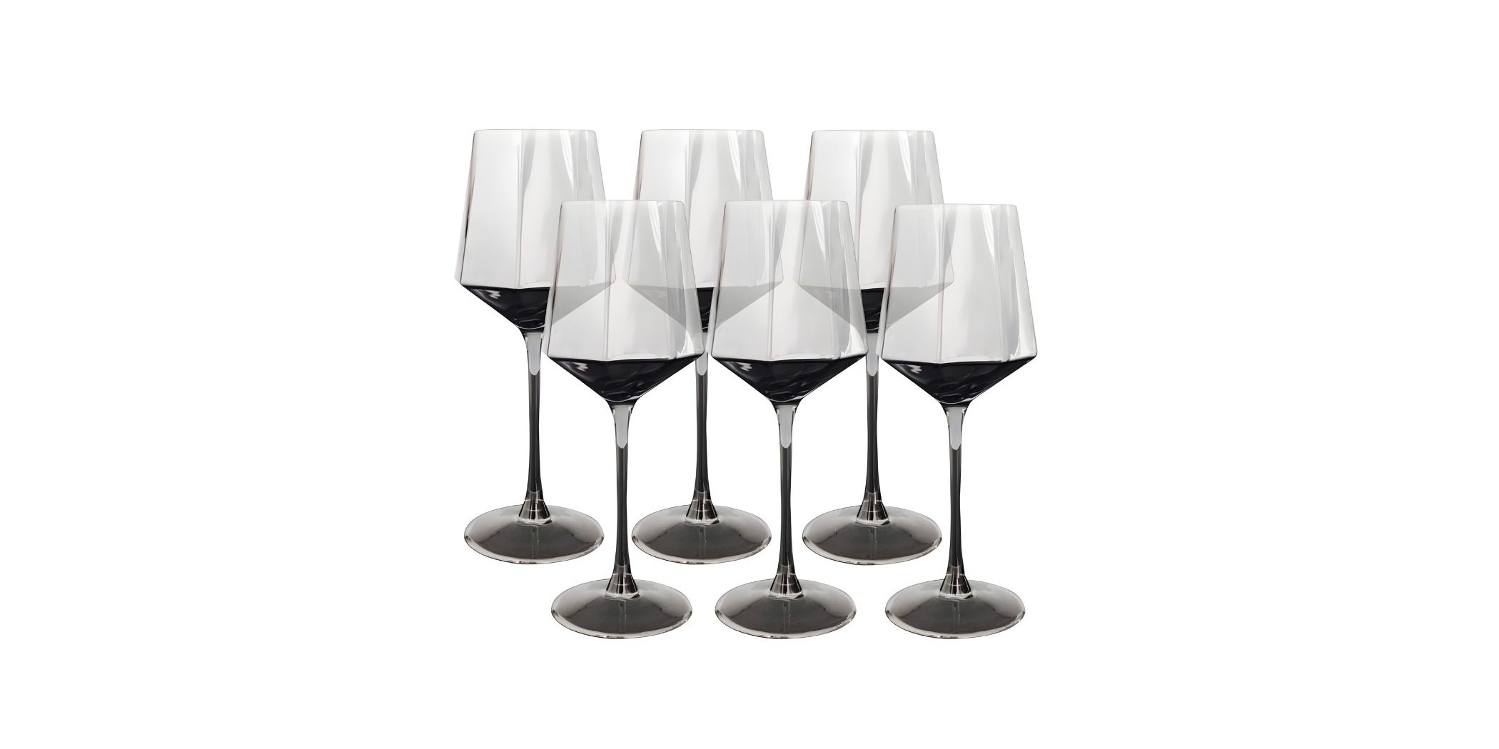 Pinot Wine Glass 6 pcs Grey