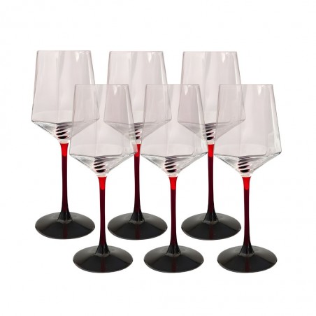 Pinot Wine Glass 6 pcs Red