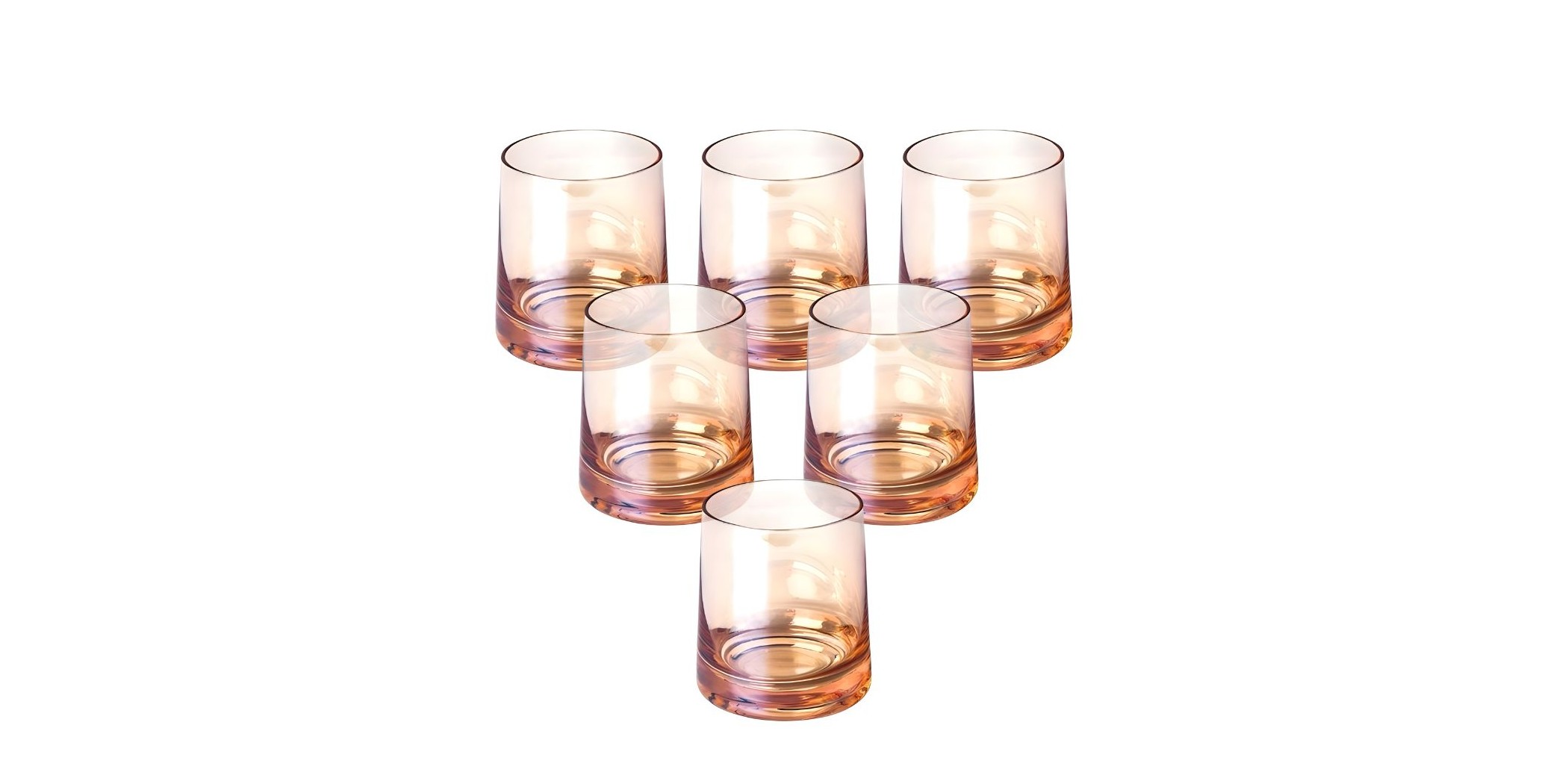 Whisky Glass 6 pcs Amber