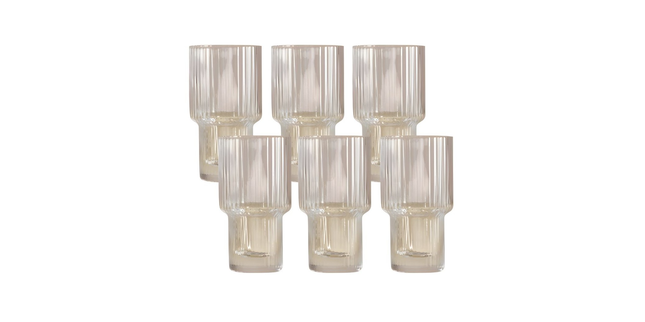 Water Glass 6 pcs Transparent