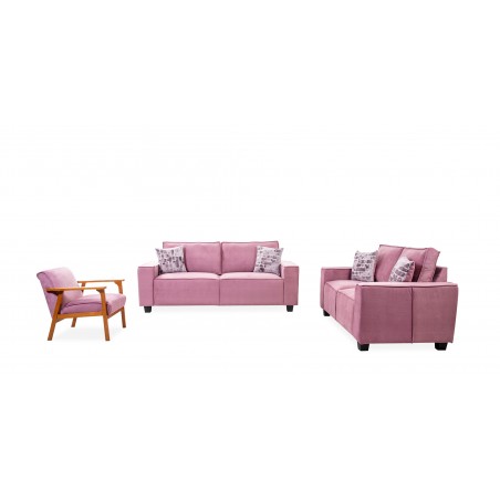 Hunter Sofa 3+2+1 Pink Col