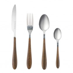 Westinghouse WCCL0030016 16pcs Silver & Wooden Cutlery Set