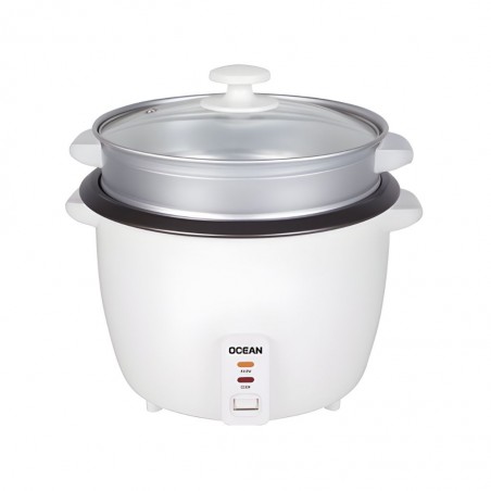 Ocean OCRCR 2810 WG 2.8L WH 2YW Rice Cooker With Steamer & Glass Lid RCR2810WG
