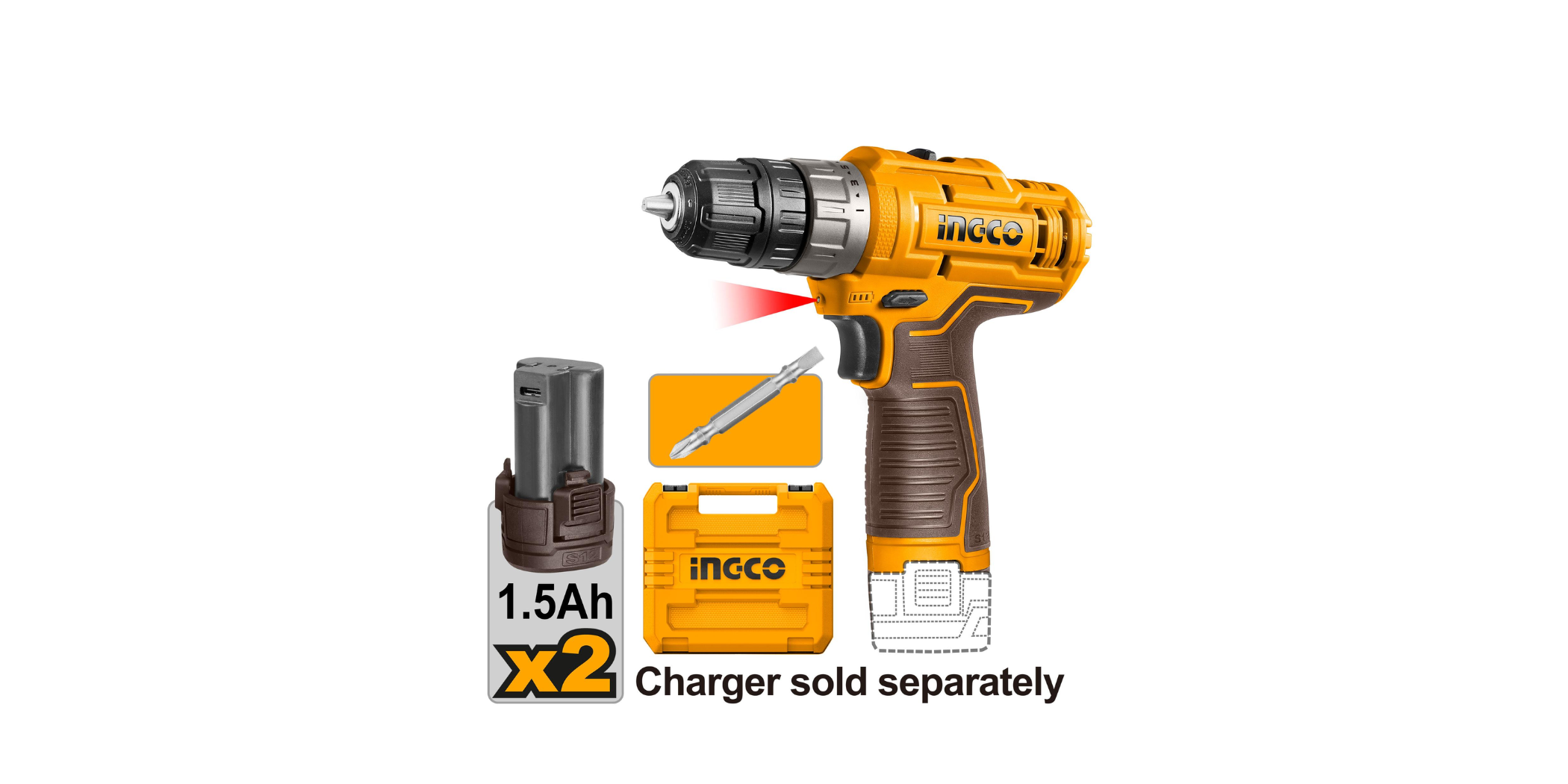 Ingco CDLI12202 Cordless Drill 12V