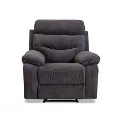 Burlington Single Recliner in Pewter Col Fab