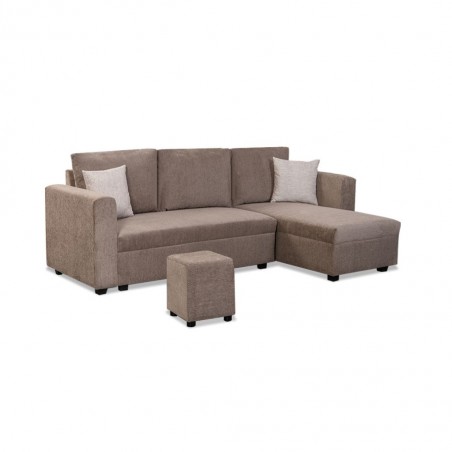 Conrad Corner RHF Chaise + LHF 2S Fab Chenille Mocha