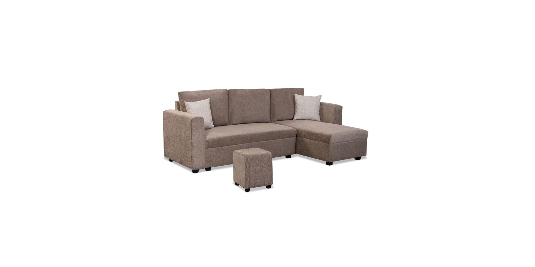 Conrad Corner RHF Chaise + LHF 2S Fab Chenille Mocha