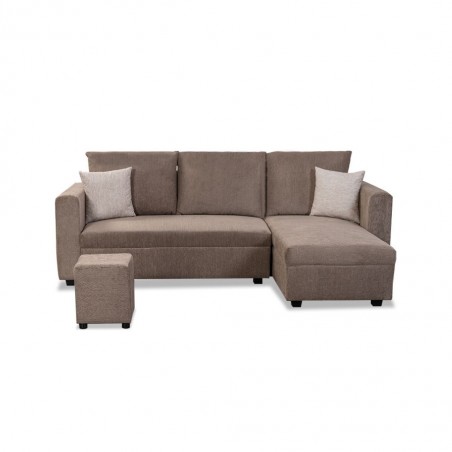 Conrad Sofa Corner Static Chenille Mocha Colour
