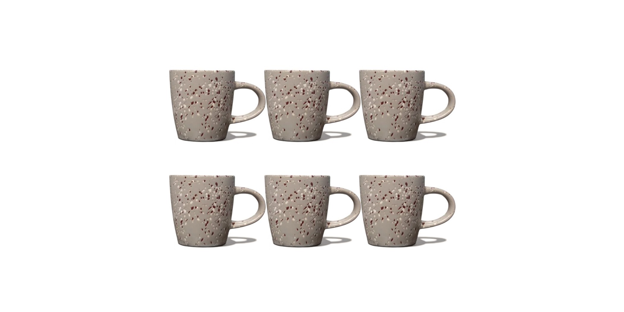 Red & Grey Mug 6 pcs Stoneware BT-CUC14