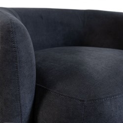 Cosy Curved Chair Fabric Dark Grey