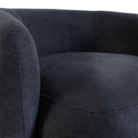 Cosy Curved Chair Fabric Dark Grey