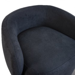 Cosy Curved Chair Fabric Dark Grey
