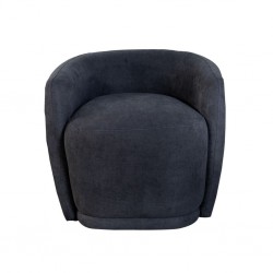 Cosy Curved Chair Fabric Dark Grey