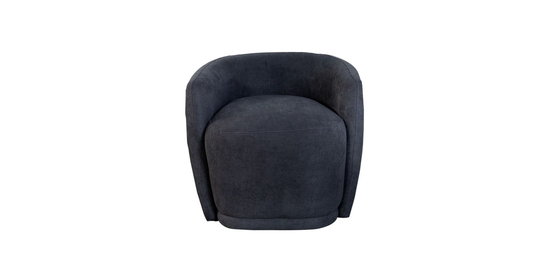 Cosy Curved Chair Fabric Dark Grey