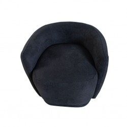 Cosy Curved Chair Fabric Dark Grey