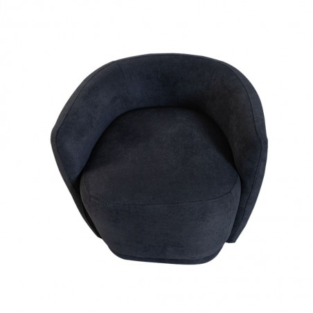 Cosy Curved Chair Fabric Dark Grey