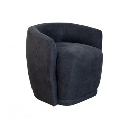 Cosy Curved Chair Fabric Dark Grey