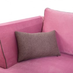 Elsee Corner LHF Chaise & Armless Chair Pink Col