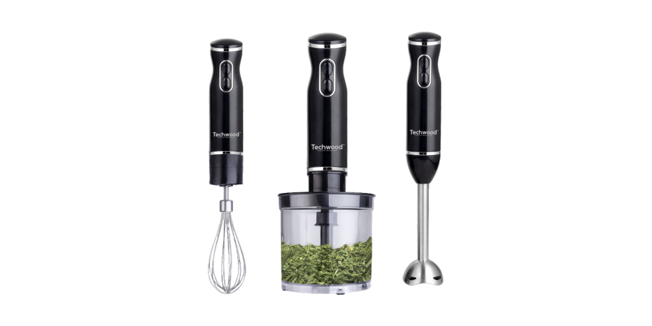 Techwood TMS 9666 600W Stick Blender/ Chopper/Mixer With 500ml Bowl "O"