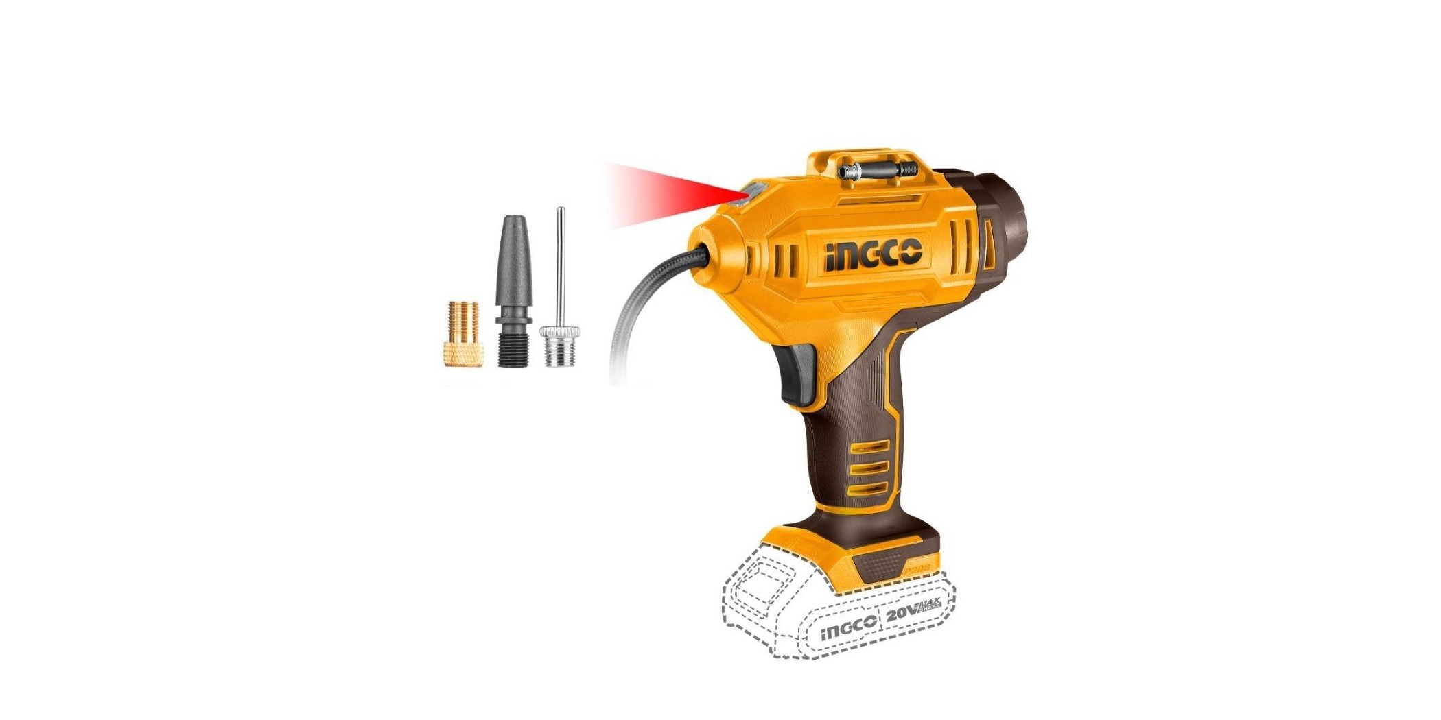 Ingco Cacli2018 Lithium-Ion Auto Air Compressor