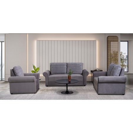 Lina Sofa 3+2+1 Oakley Graphite Col
