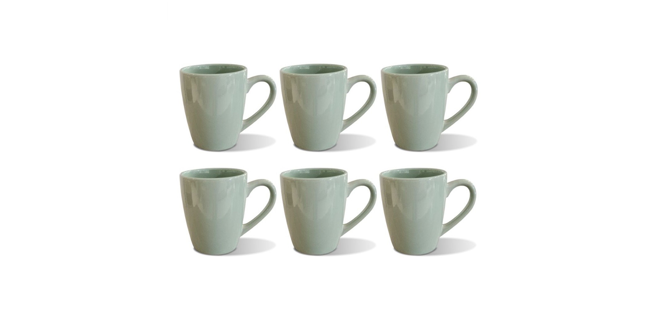 Green Mug 6 pcs Stoneware BT-CUC15