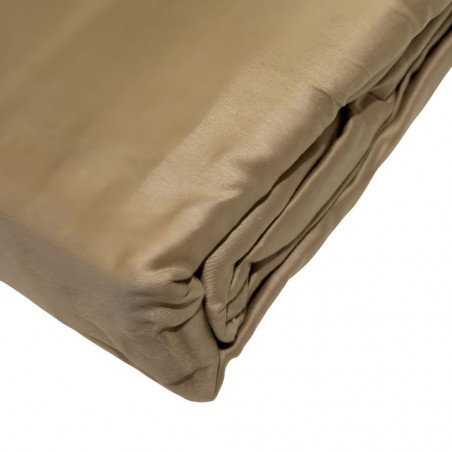 Fitted Sheet 180x200 cm Beige Cotton