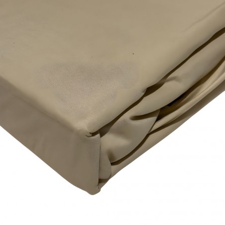 Fitted Sheet 160x200+30 cm Beige Micro Polyester
