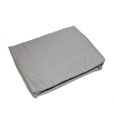 Fitted Sheet 160x200 cm Grey Cotton