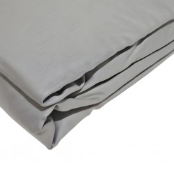 Fitted Sheet 160x200 cm Grey Cotton