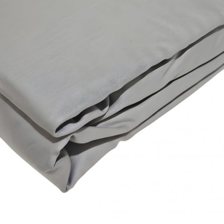 Fitted Sheet 160x200 cm Grey Cotton