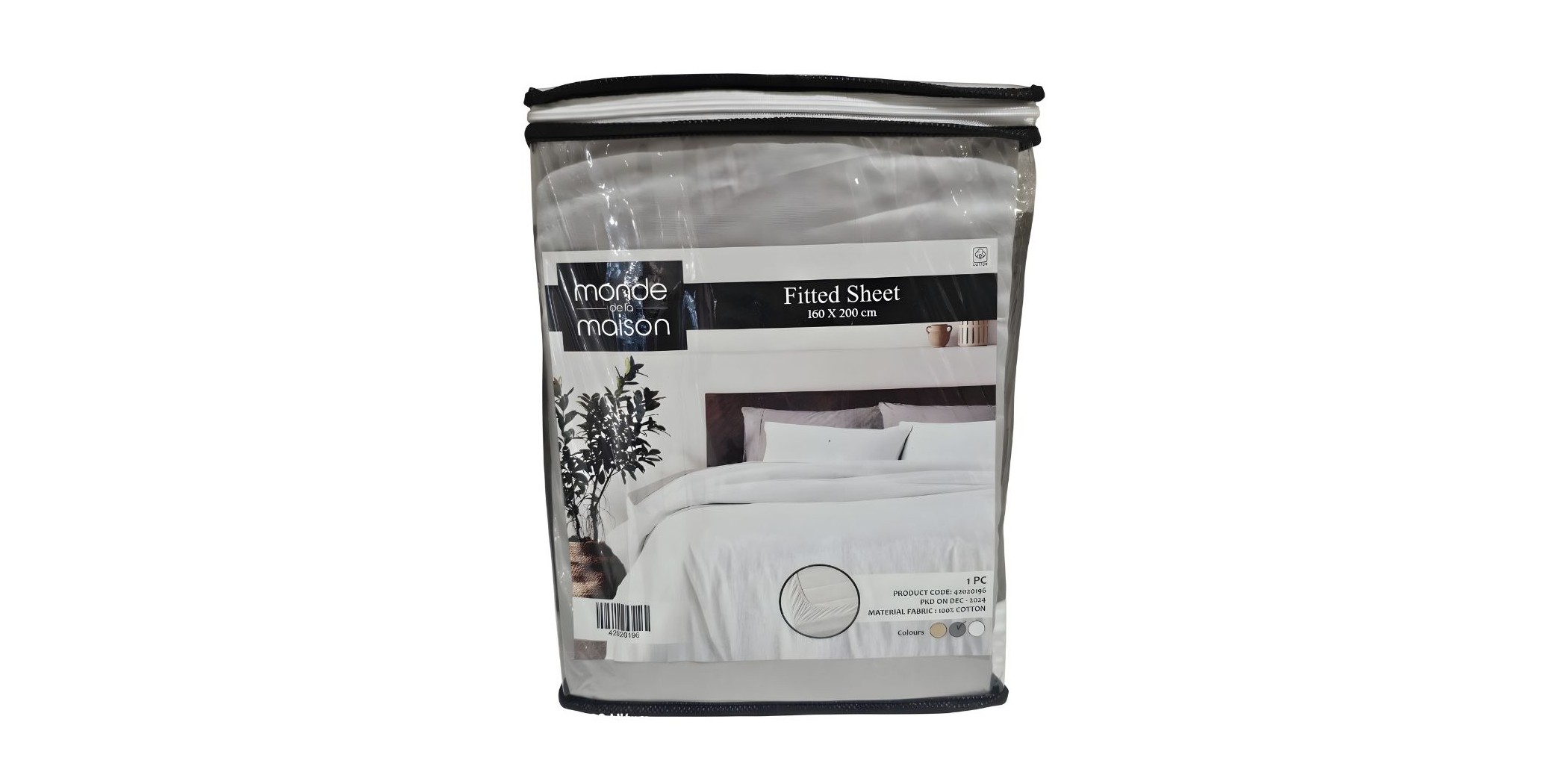 Fitted Sheet 160x200 cm Grey Cotton