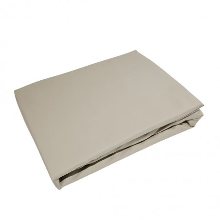 Fitted Sheet 90x190+25 cm Beige Micro Polyester