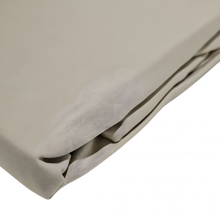 Fitted Sheet 90x190+25 cm Beige Micro Polyester