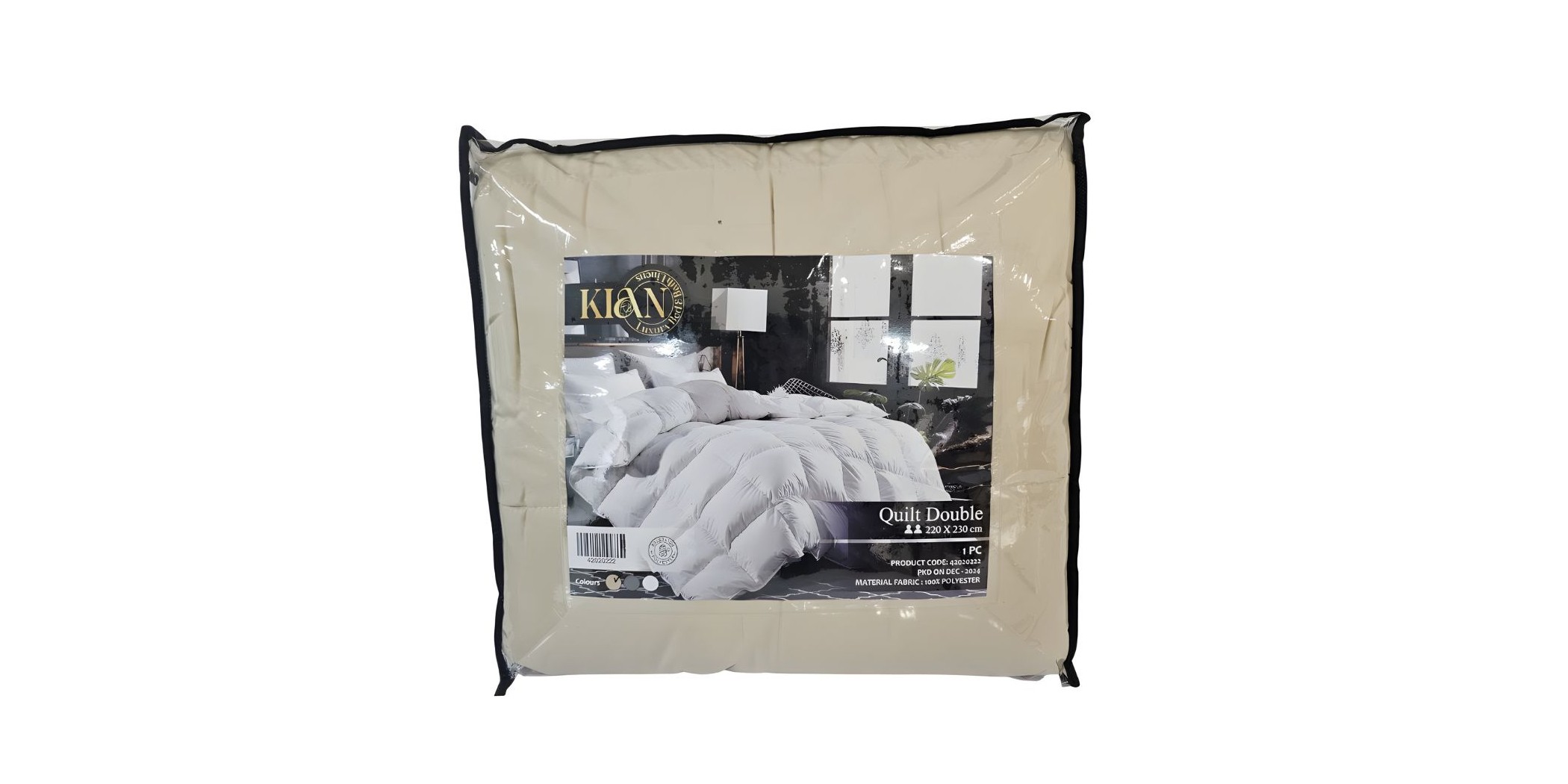 Comforter 220x230 cm Beige - Double Micro Polyester