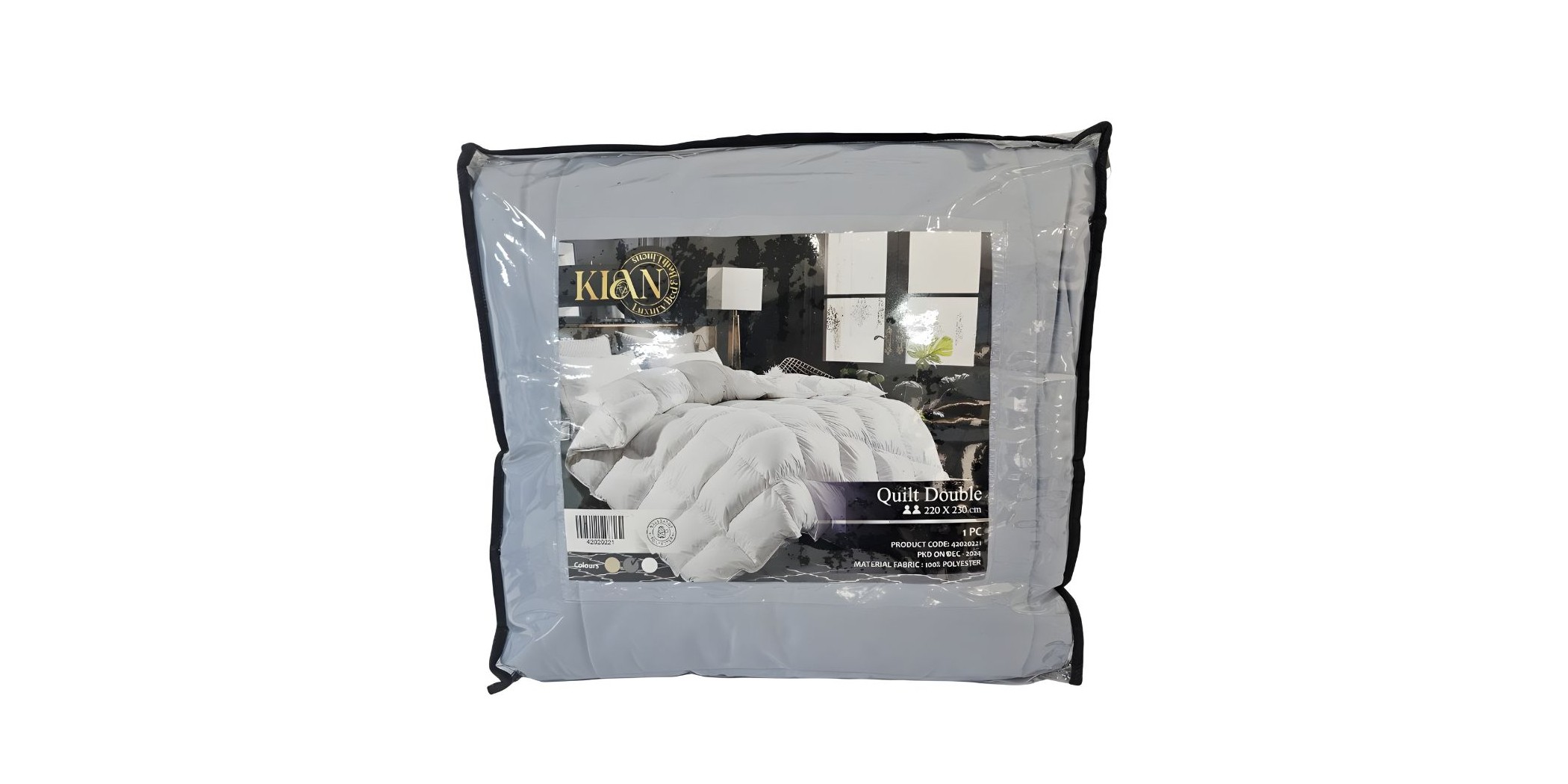 Comforter 220x230 cm Grey - Double Micro Polyester