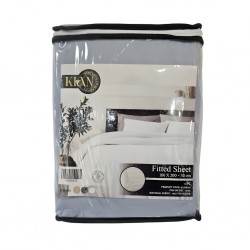 Fitted Sheet 160x200+30 cm Grey Micro Polyester
