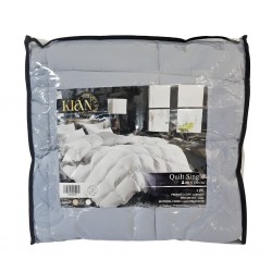 Comforter 110x190 cm Grey - Single Micro Polyester