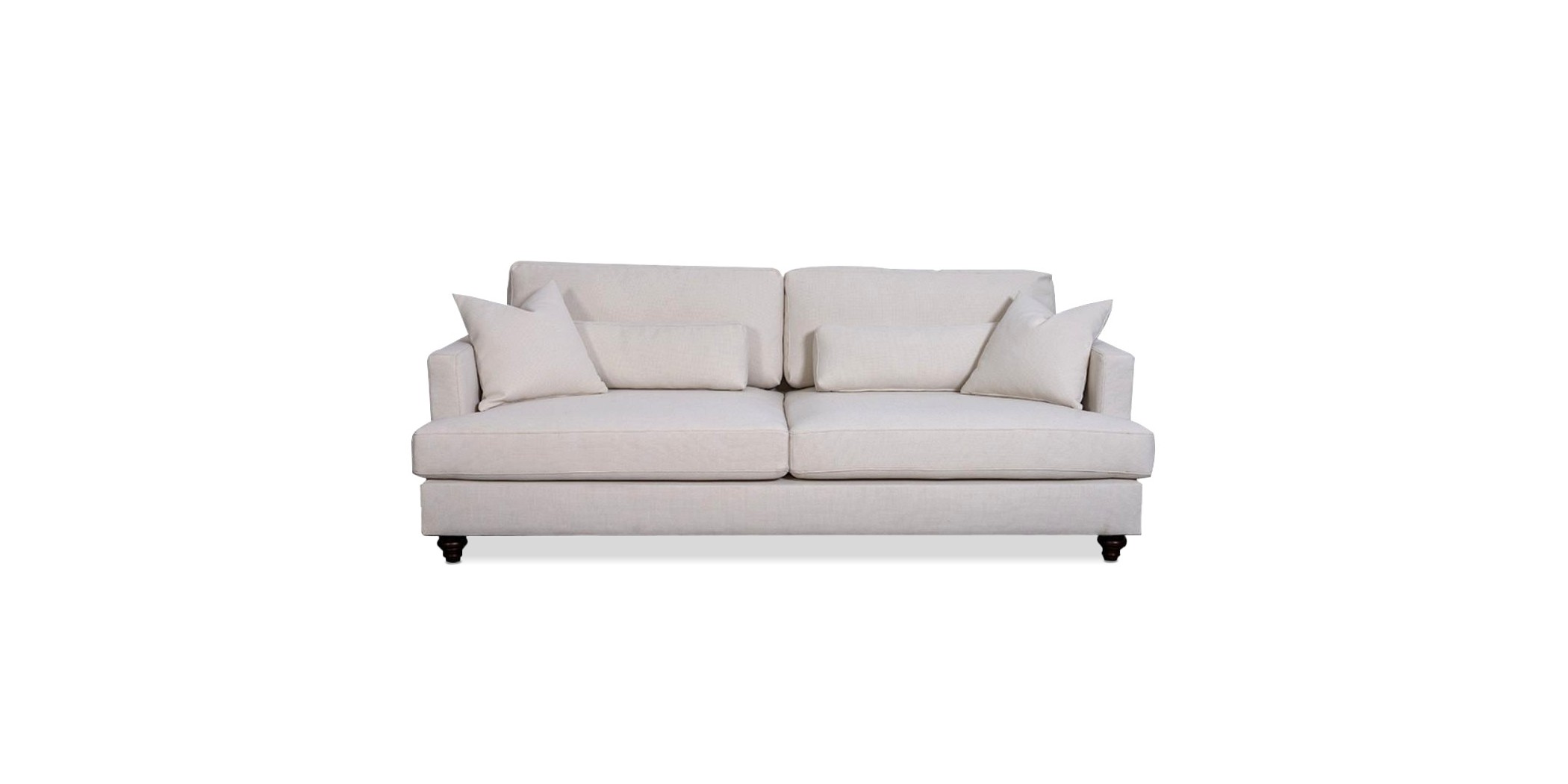 Cassandra Sofa 3 Seater In Beige Fab