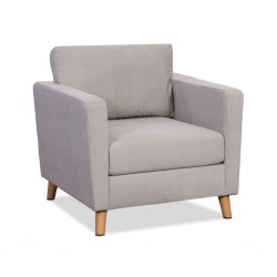 Oliver Sofa 1 Seater L.Grey Fabric