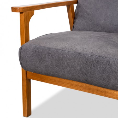 Hunter Sofa 1 Seater In Grey Fabric