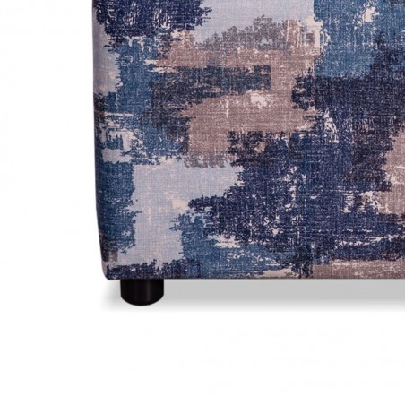 Premiere Ottoman Fabric Blue/Beige Pattern