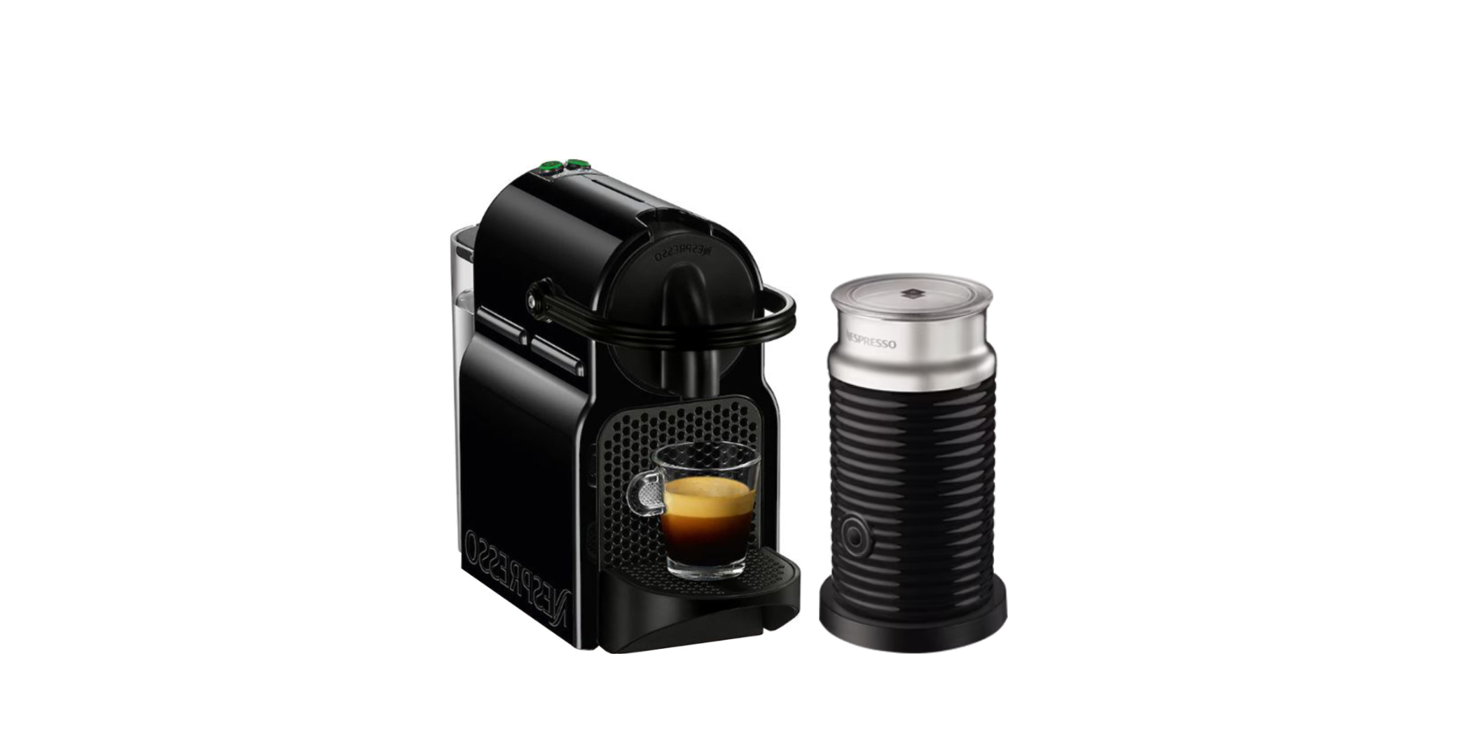 Nespresso Inissia Black & Aero 3 Bundle 2YW Coffee Machine - 10094305