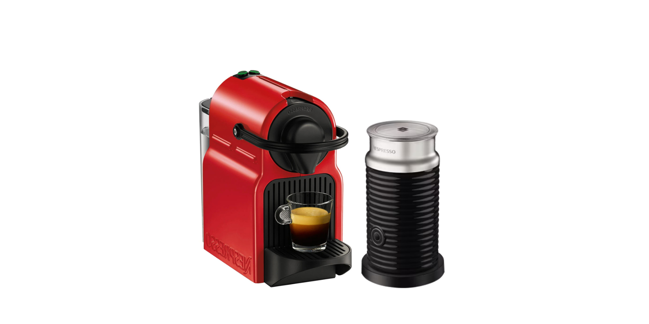 Nespresso Inissia Red & Aero 3 Bundle 2YW Coffee Machine - 10094304