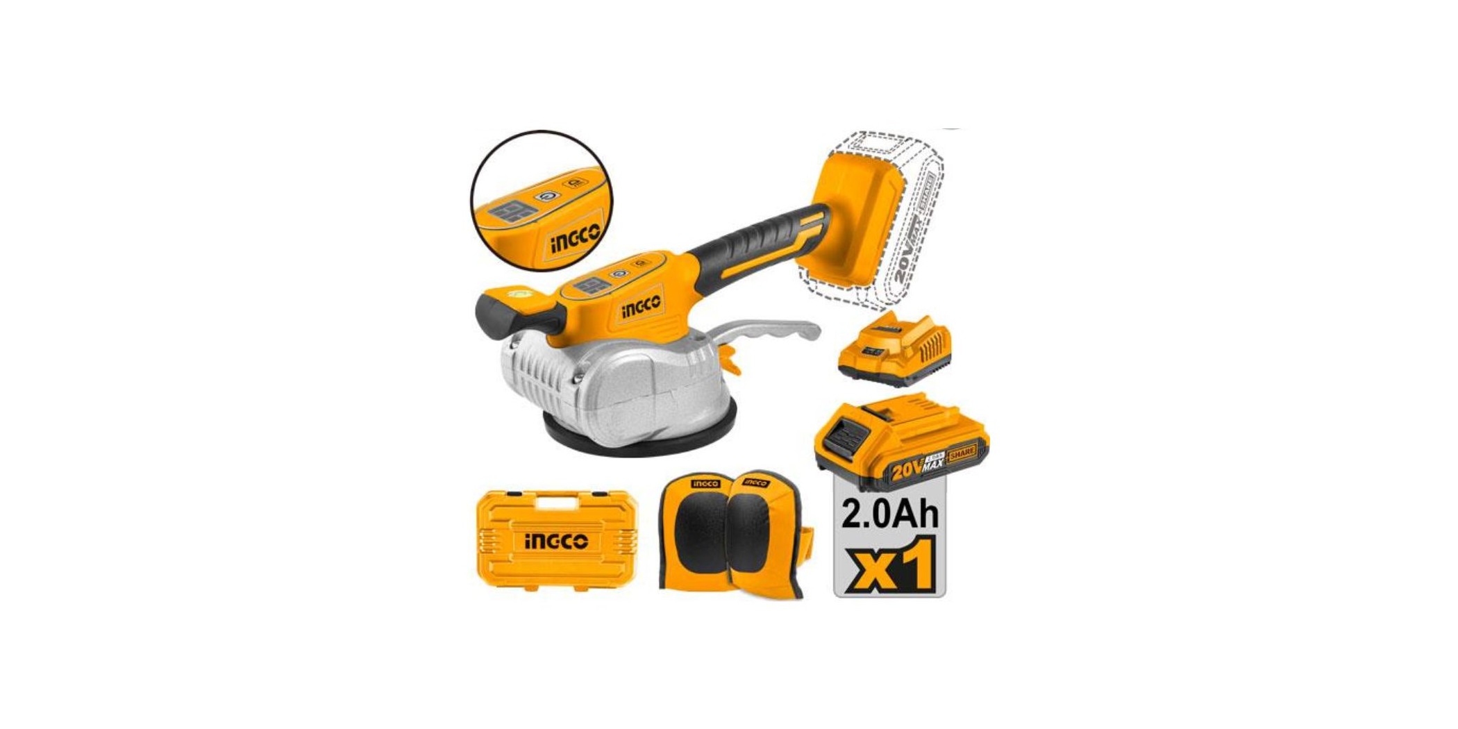 Ingco Ctvli20101 Lithium-Ion Tiles Vibrator